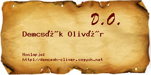 Demcsák Olivér névjegykártya